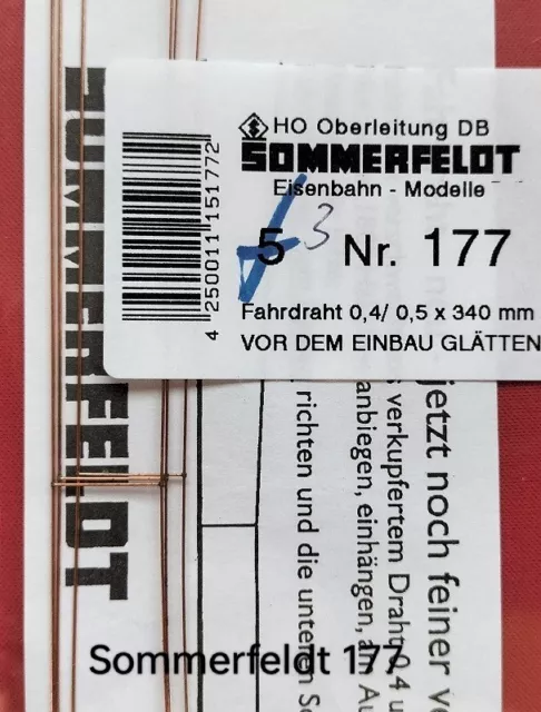 Sommerfeldt overhead wire st177 each,  not per pkt NEW