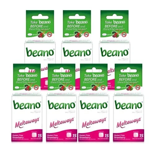 Gas Prevention Strawberry Flavored Meltaways 15 Tablets (Pack of 7)