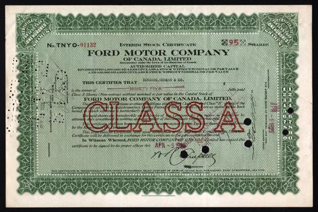 1929 Dominion of Canada: Ford Motor Company of Canada