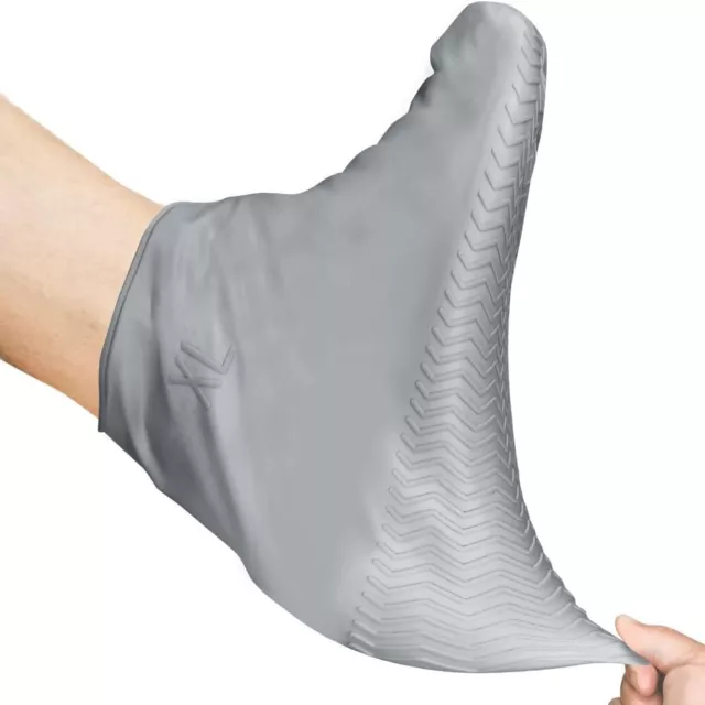 Grey Shoe Covers Waterproof Washable Medium Non-Slip  Rainy
