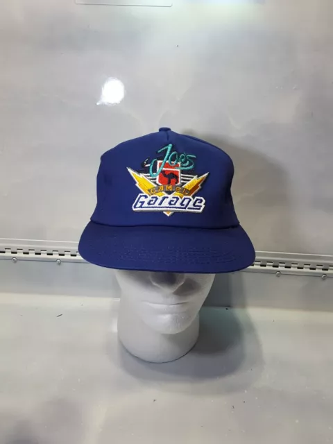 Vintage Camel Cigarettes Joe's Garage Blue Baseball Hat Cap Snapback Made In USA