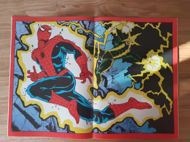 SUPER SPIDER-MAN #485 Amazing POSTER Electro Strikes TV Comic Marvel UK