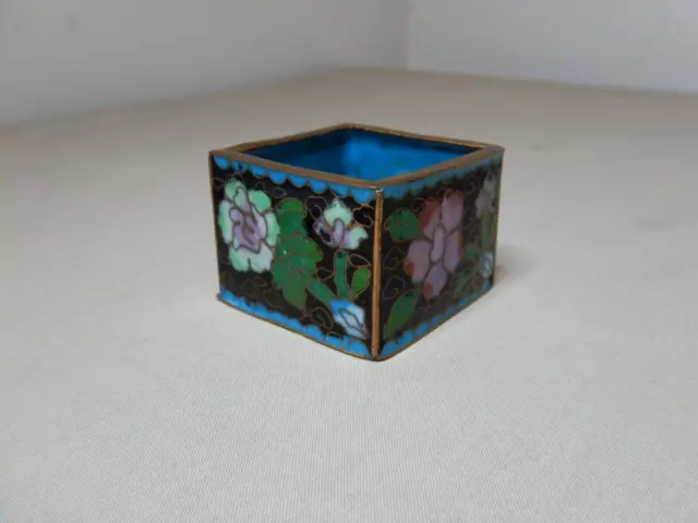 Vintage Chinese Cloisonne Serviette Ring Napkin Holder 2