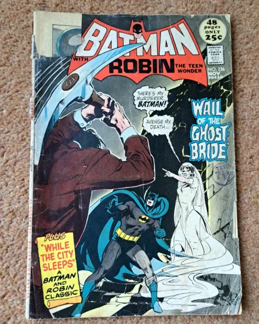 Batman #236 November 1971 Neal Adams Cover Art! “Wail Of The Ghost Bride!”