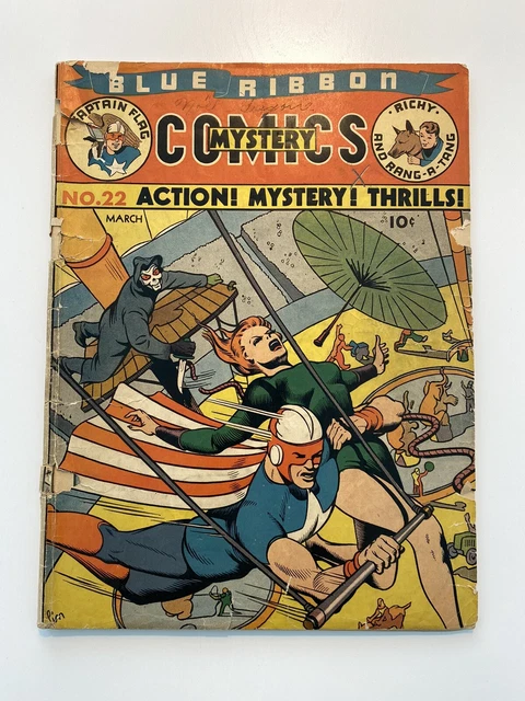 Blue Ribbon Comics Mystery #22 final issue Golden Age 1942