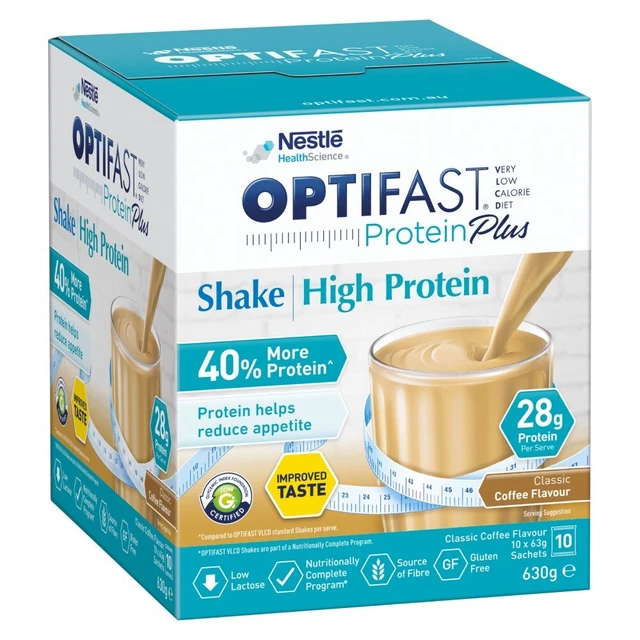 Optifast VLCD Protein Plus Shake 10 x 63g Sachets (630g) - Coffee Flavour