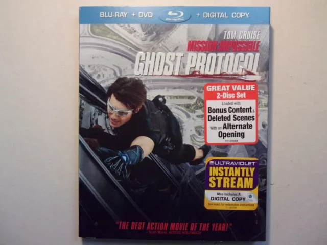Mission:Impossible  Ghost Protocol   Blu-Ray+DVD+Digital Copy  with slipcover