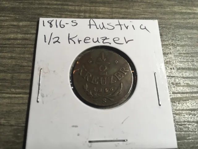 1816 AUSTRIA 1/6 KREUZER - Excellent Hard to Find Coin - Lot #2651s 🇦🇹