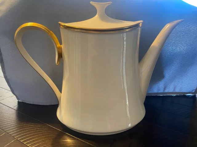 Lenox China Eternal Tea/Coffee Pot 7 3/4" with Lid