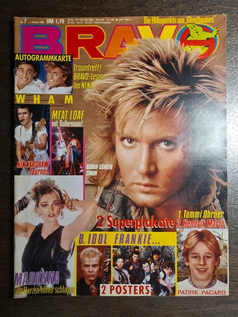 BRAVO 07/1985 Heft -Madonna, Wham, Billy Idol, Meat Loaf,Phil Collins,Foreigner-