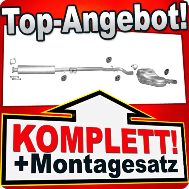 Auspuff für VOLVO V70 II & XC70 I 2.4 T 2.5 T 2.4 D D5 mit CHROM Auspuffanlage