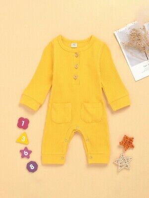 Body Neonato Pagliaccetto pigiama tuta tutina bambina bambino giallo coste  B020