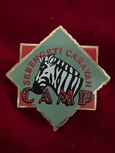 2008 WDW Disney Animal Kingdom SERENGETI CARAVAN CAMP Zebra Lapel Pin 1.25"
