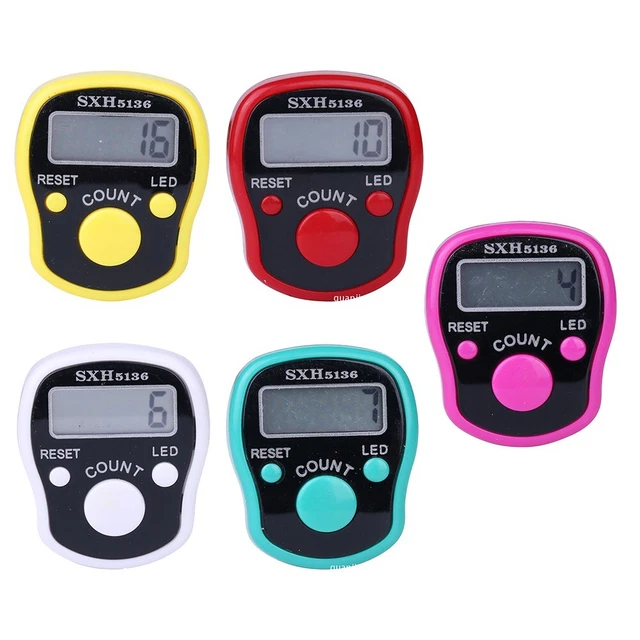 Compteur Digital Doigt Rechargeable Étanche – 6 Canaux, 999999 Comptes, Écran Rétroéclairé LED – Vert