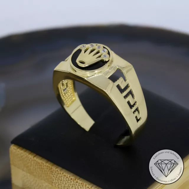 SONDERAKTION WERT 970,- Kronen Greco Ring 585 Gold 14k 14 KT in 65 XXYY