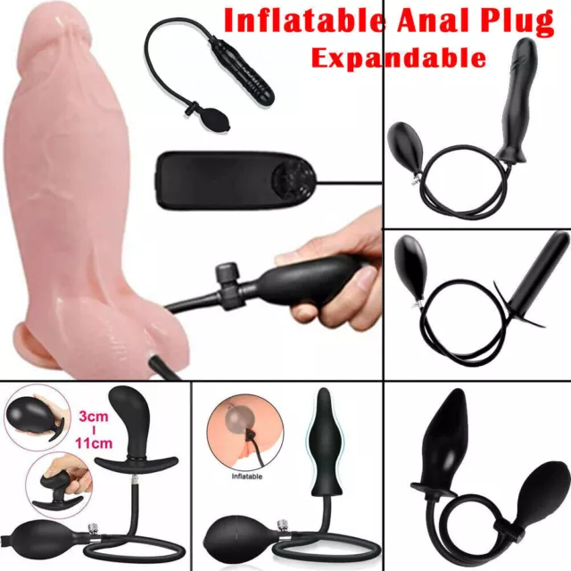 Large-Inflatable-Butt-sex-Plug-Dildo-Pump-Anal-Dilator-Expandable-Ball-Adult-Toy