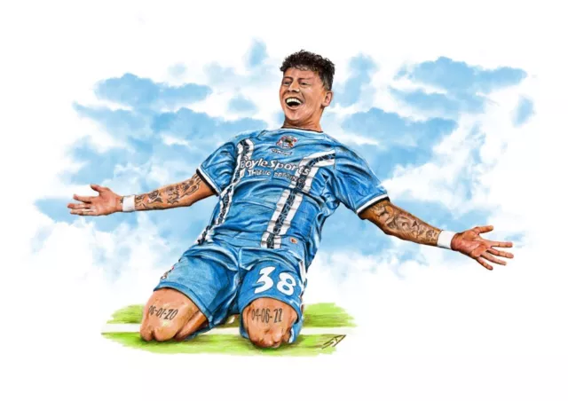 GUSTAVO Gus HAMER Coventry City FC 2020 - 2023 A4 digital art print #PUSB