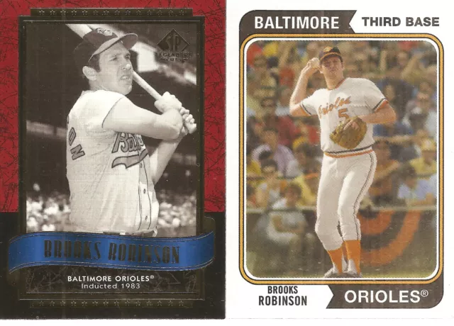 2 Different Brooks Robinson Baseball Card Lot 440