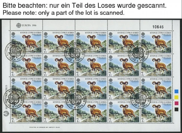 ZYPERN KB o, 1980-94, Europa, alle 15 Kleinbogensätze komplett, Mi. 450.-