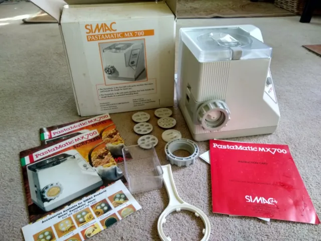 Simac PastaMatic MX700 Automatic Electric Pasta Maker w/ manuals &Accessories