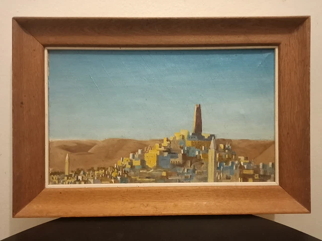 Peinture art contemporaine Orientaliste Paysage Ville désert ancienne