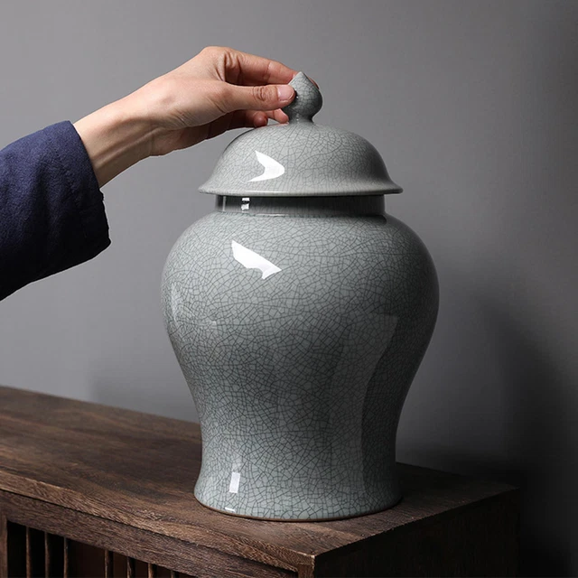 Grand pot de gingembre chinois haut (1) - Porcelaine