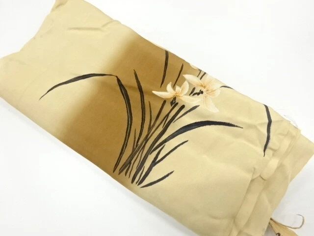 6766316: Japanese Kimono / Antique Araihari For Kimono / Floral Plants