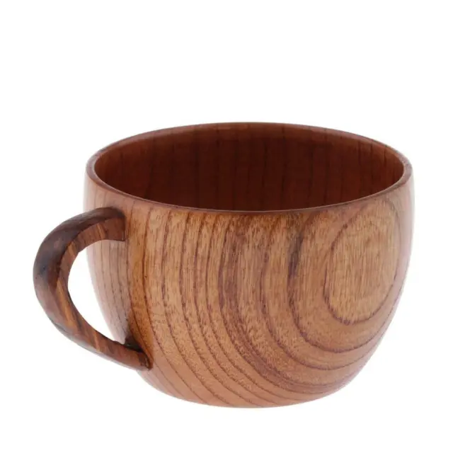 Tasse à café en bois thé au lait tasse à eau décorative faite à la main
