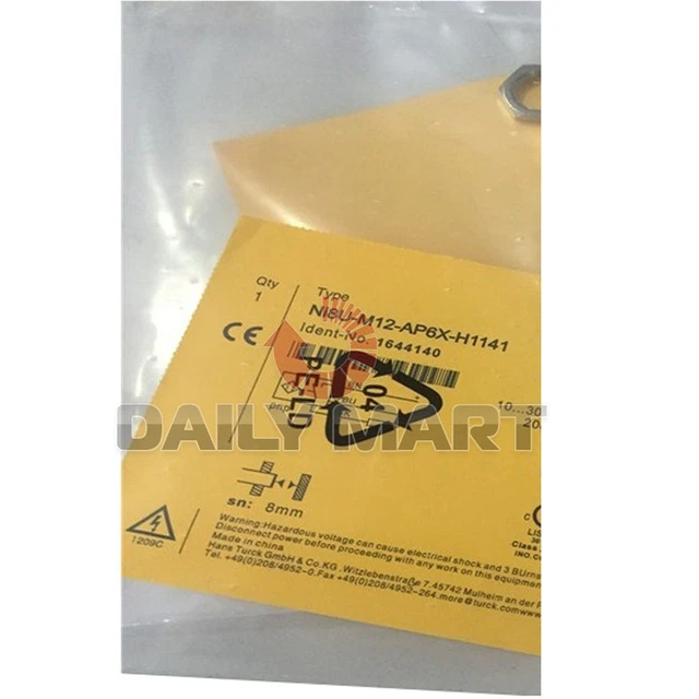 New Turck Ni8U-M12-AP6X-H1141 Inductive Proximity Switch Sensor, 8mm