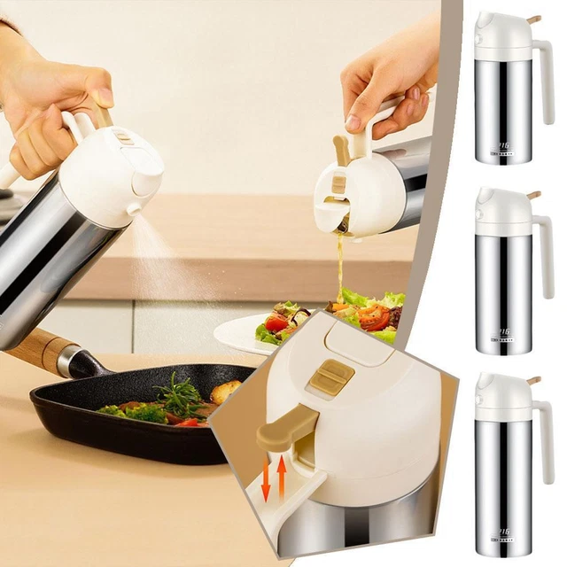 Edihome Spruzzino Olio 100ml Per Friggitrice Ad Aria - Vetro E Acciaio, Nebulizzatore Anti-Goccia - Foto 5