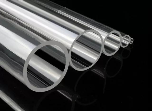 Plastique Acrylique perspex Transparent Tube Rigide Tuyau 30.5cm Longueurs  5mm À