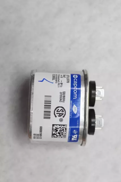 Capcom Oval Capacitor 7.5 uf MFD 370 Volt 27L570