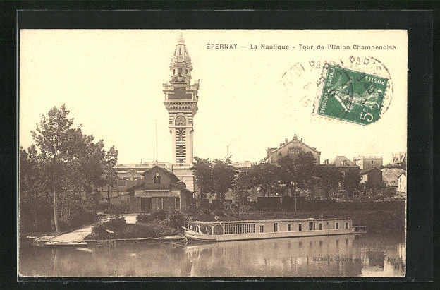 CPA Épernay, La Nautique, Tour de l´Union Champenoise 1915