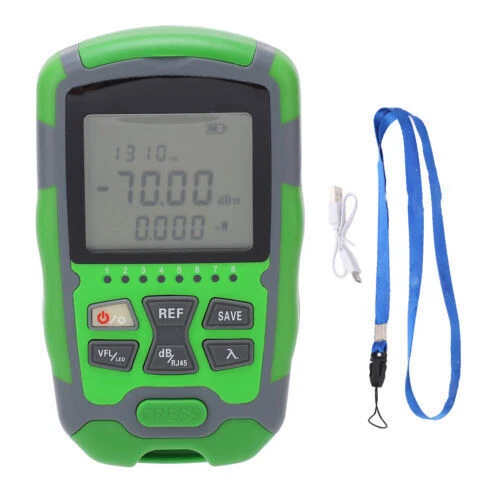 Mini Optical Power Meter Red Light Fiber Optic Cable Power Tester With USB Cable