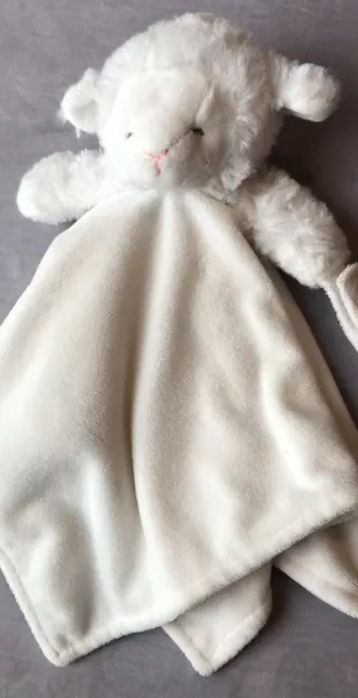 Carters Lovey  Lamb Sheep White Plush Security Blanket  Toy