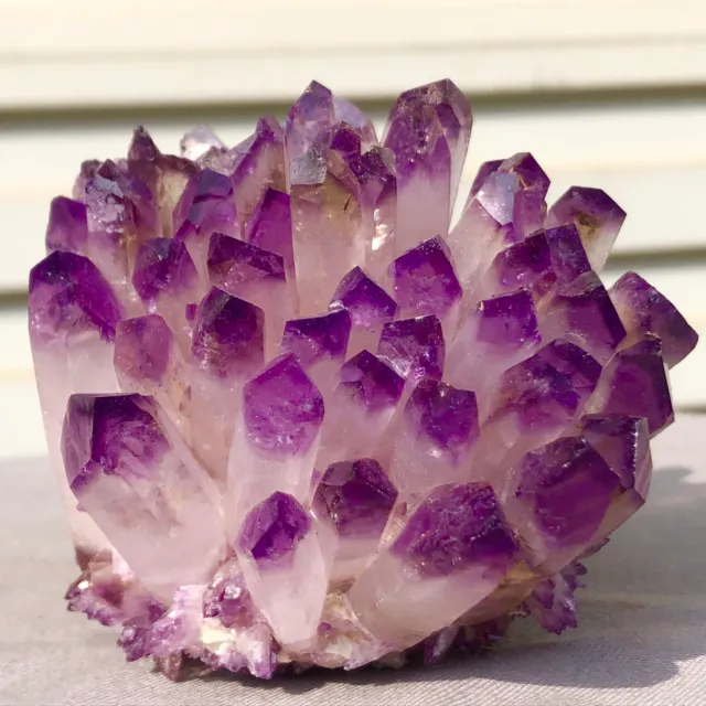 320G  New Find purple Phantom Quartz Crystal Cluster Mineral Specimen Healing