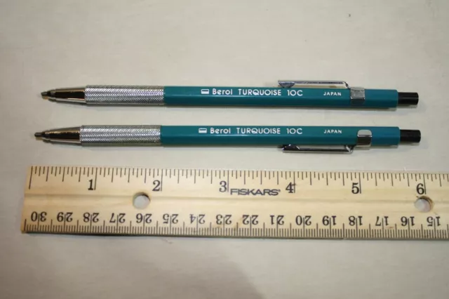 Lot 2 Vintage Berol Turquoise 10C Mechanical Pencils!