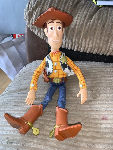 Vintage Thinkway Disney Toy Story Talking 15" Woody Pull String Doll Toy