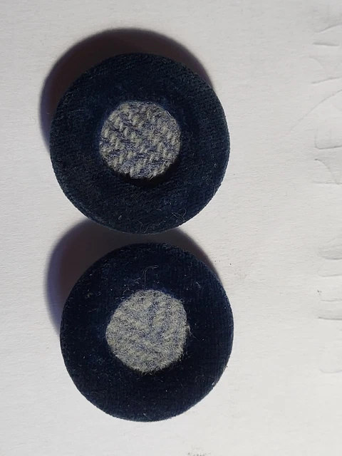 Lot De 8 Boutons Vintage Gris/noir Veiné - 2.2 Cm, Réf. 130 - Occasion