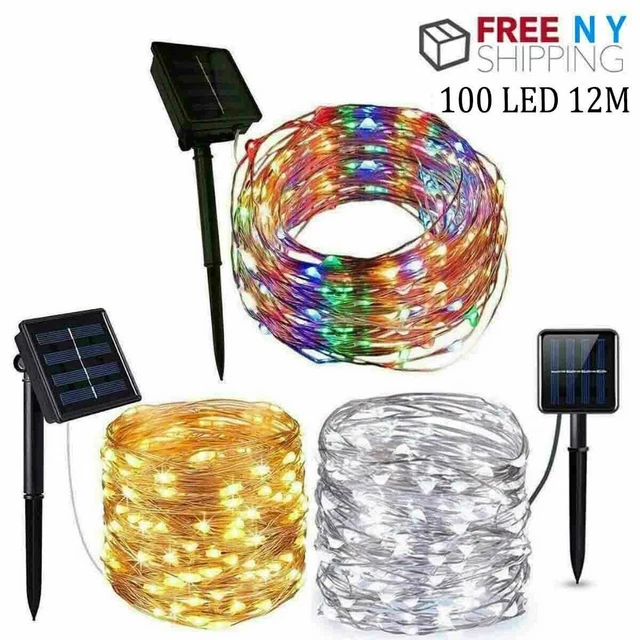 Solar String Lights LED Waterproof Copper Wire Xmas Garden Party Outdoor Decor