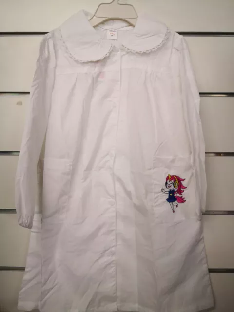 Grembiule Scuola Elementare Bambina Femmina Bianco Uniforme Scuola  Art A106