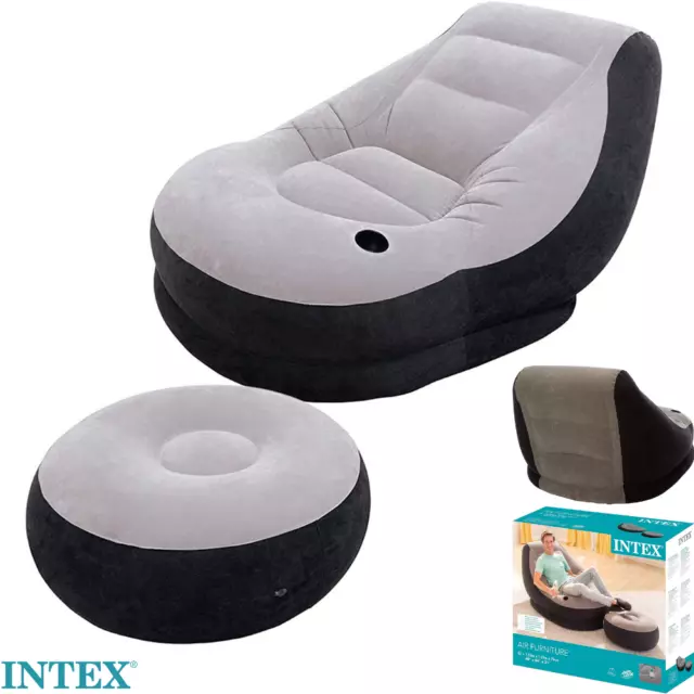 Intex POLTRONA GONFIABILE CON POGGIAPIEDI LOUNGE 68564