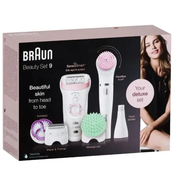 Braun Silk-épil Beauty Set 9 for Women Face, Body & Leg Wet & Dry Epilator Shave 3