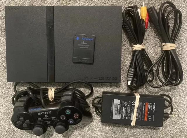 Sony PlayStation 2 Slim Console with Controller and Cables - Tested, Fully  Functional — GGDreamcast