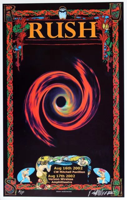 Rush Mitchell Pavillion Rock Poster 2002 Hand Signed Masse Artist's Proof Rare