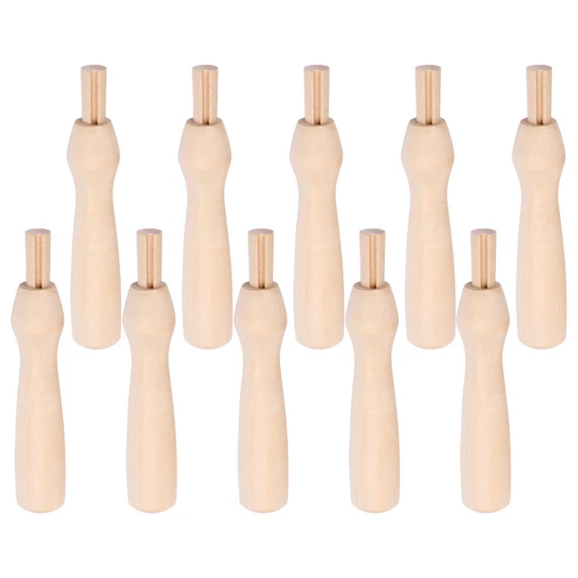 10 Pcs Holzgriff Stecken Punch-Nadel-Kit Werkzeugsatz Werkzeugkasten