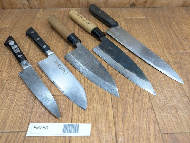 Couteau De Cuisine Japonais Ancien - HOCHO - Vintage, Endommagé (cassé) - Pour Collection Ou Réparation