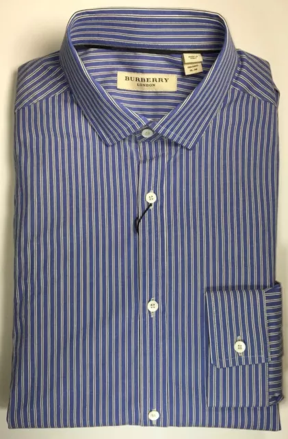 Burberry London Halesforth Multi Stripe Blue Dress Shirt 15.5 US/38 UK O.P $275 3