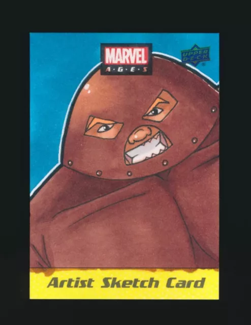 2020 Upper Deck Marvel Ages Artist Sketch Card 1/1 Juggernaut by Riley Reyer