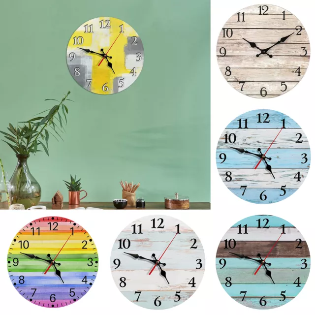 Modern Farmhouse Wall Clock Classic Analog Vintage Style Numeral for Home Office